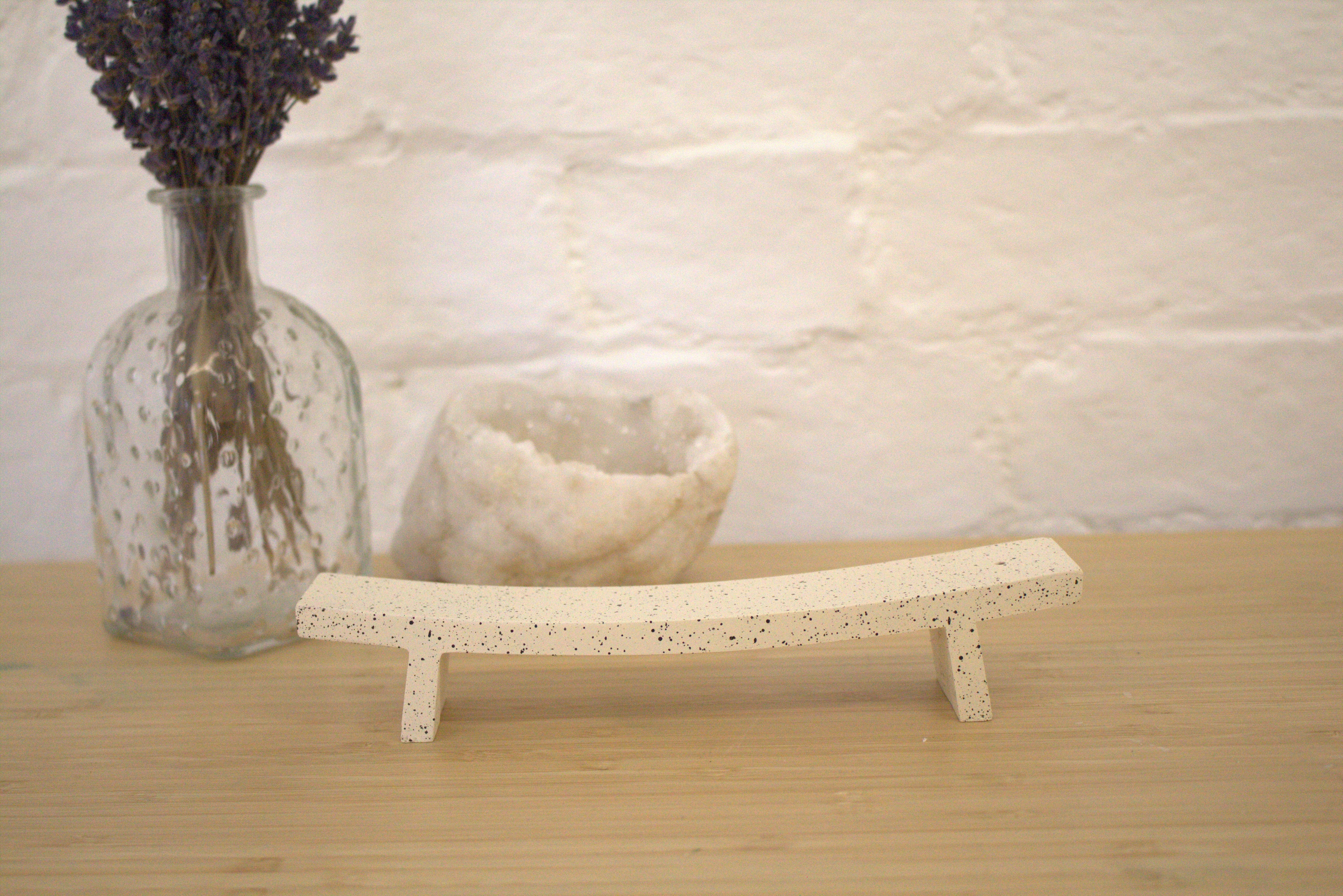 Cream Speckle Incense Holder