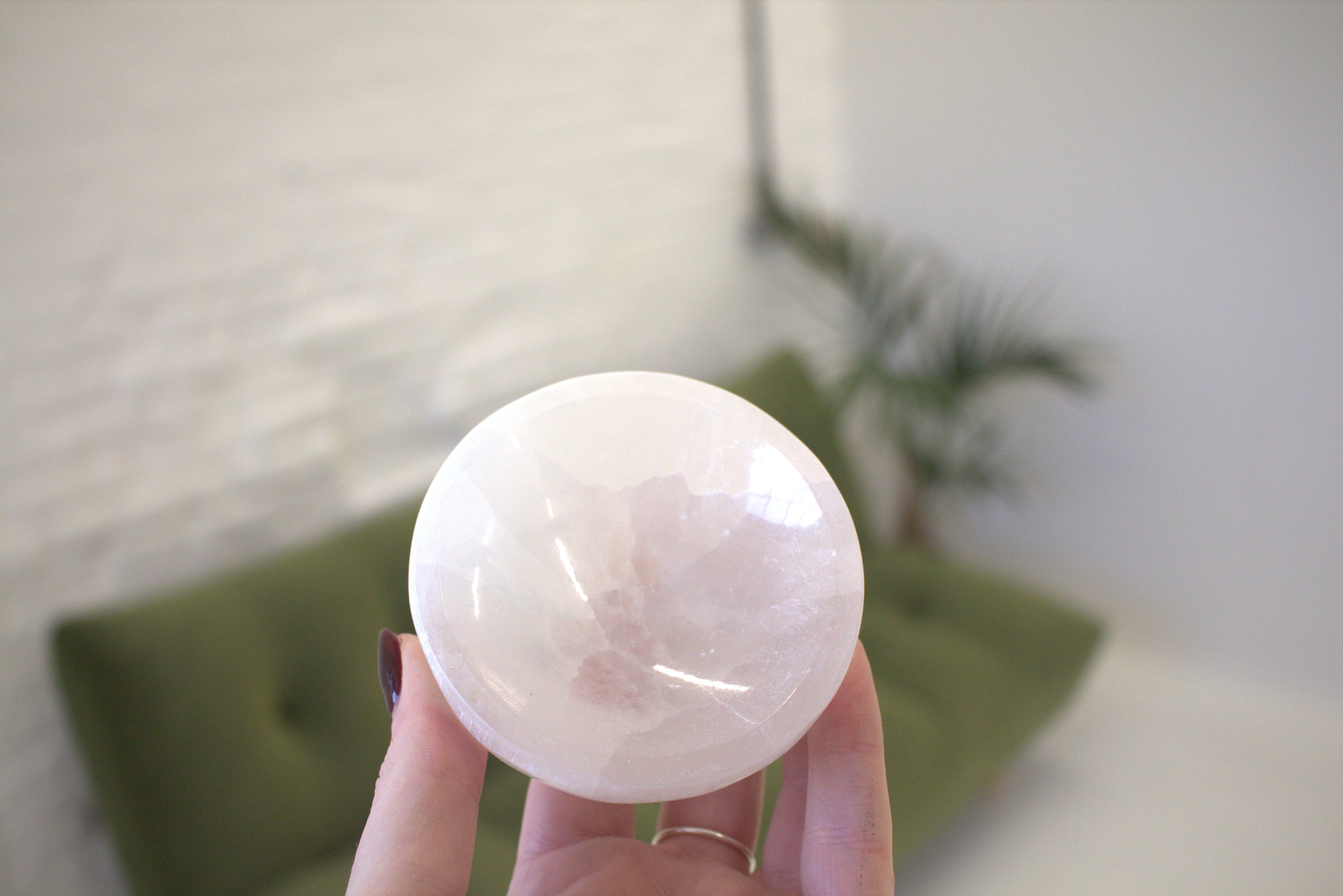 Selenite Round Bowl