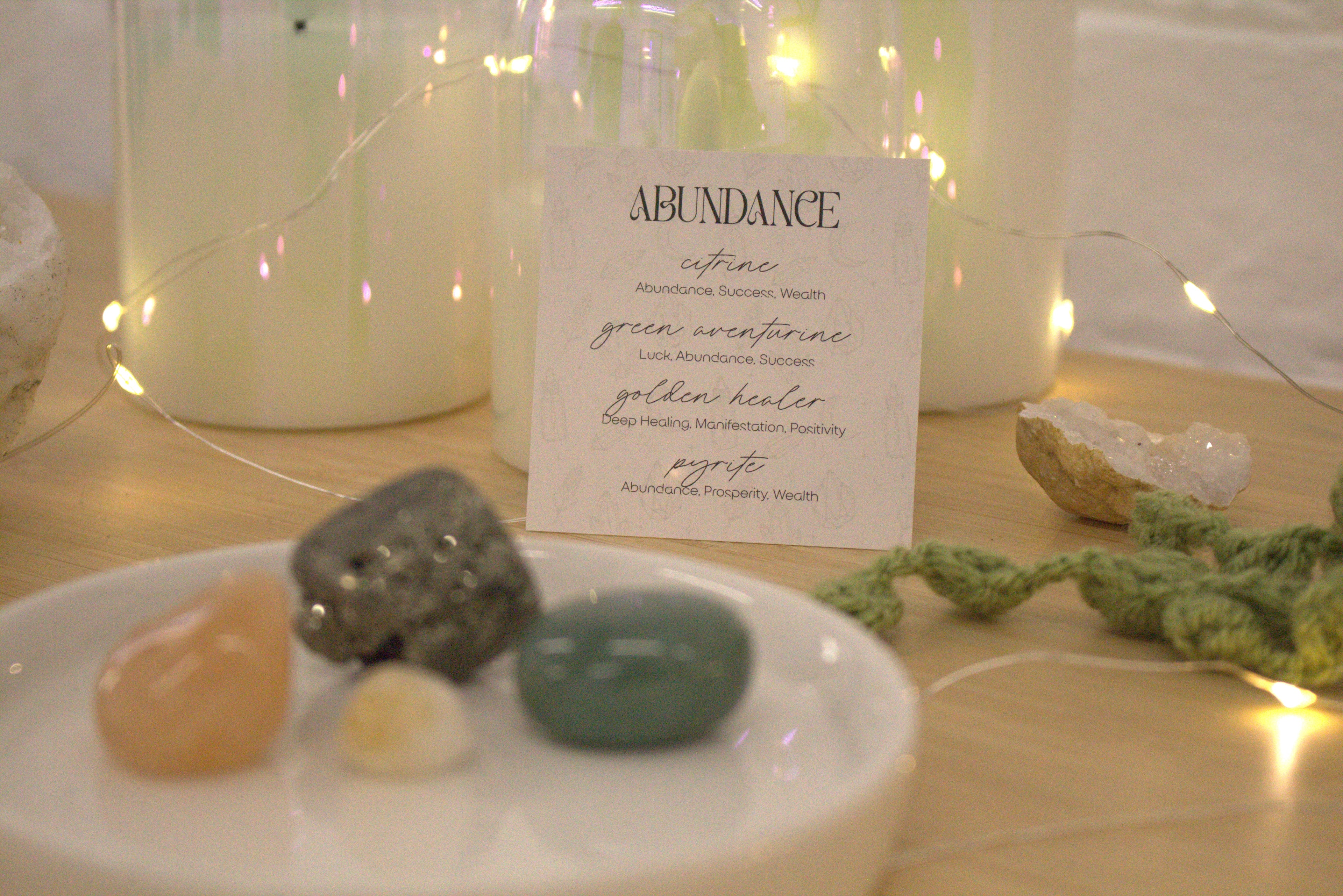 Abundance - Crystal Tumblestone Set