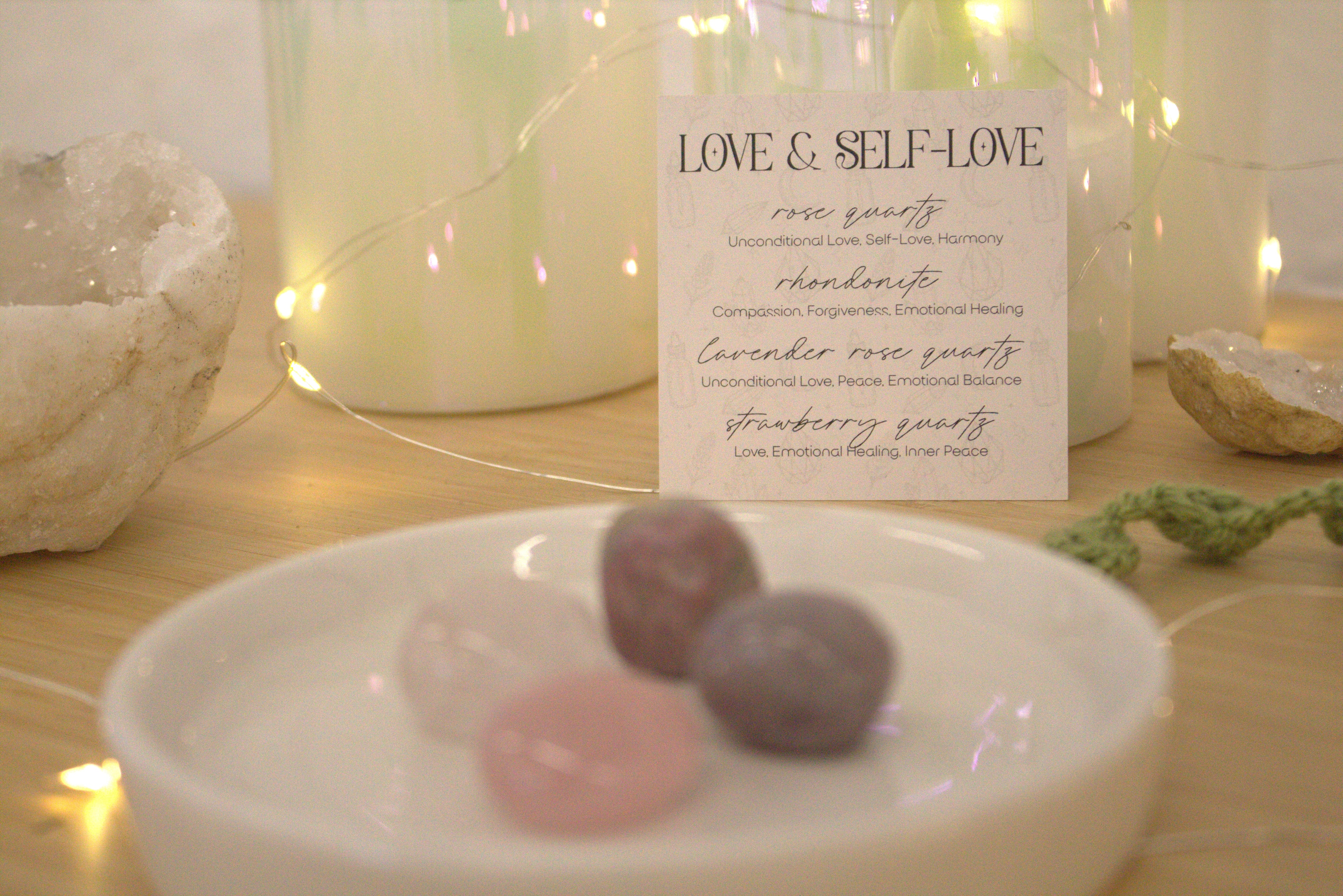 Love & Self-Love - Crystal Tumblestone Set