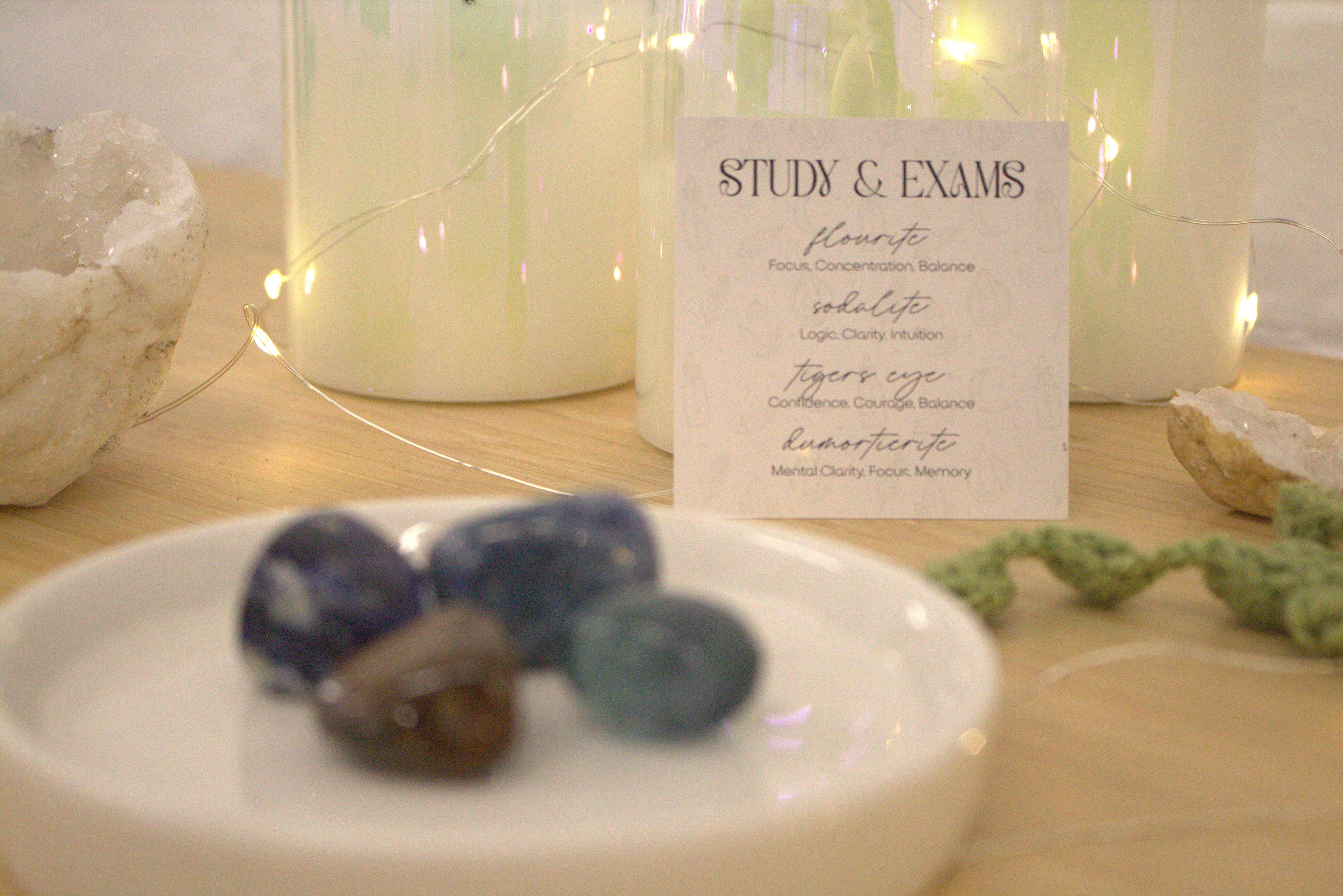 Study & Exams - Crystal Tumblestone Set