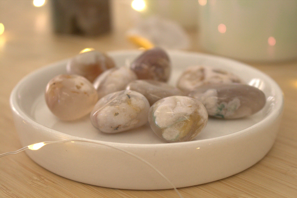 Flower Agate Tumblestone