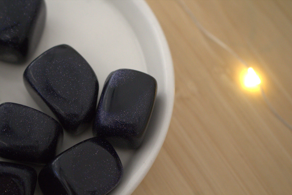 Blue Goldstone Tumblestone